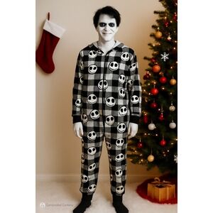 Disney Men's Nightmare Before Christmas Jack Skellington Pajamas Union Suit M